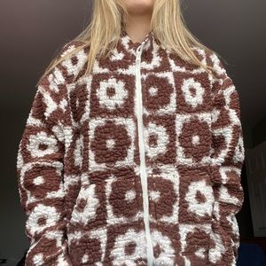 Pacsun patterned Sherpa jacket size xs/s